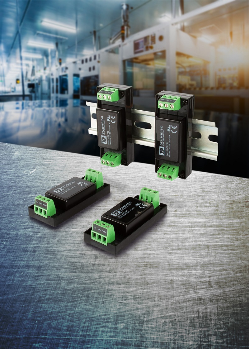 New 15W and 20W chassis / DIN rail mount DC-DC converters